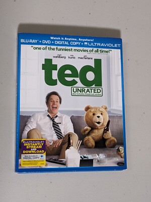 Ted (Blu-ray, 2012) + Digital Copy Mark Wahlberg Seth Macfarlane