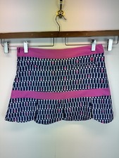Birdies and Bows Womens Skort Size 10 Shorts Tennis Skirt Pink Blue Pickleball