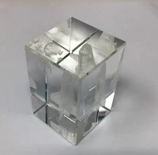 Vintage NASA  Space Shuttle Launch Lucite Paperweight Display 1.5” x 1 1/4” 1990