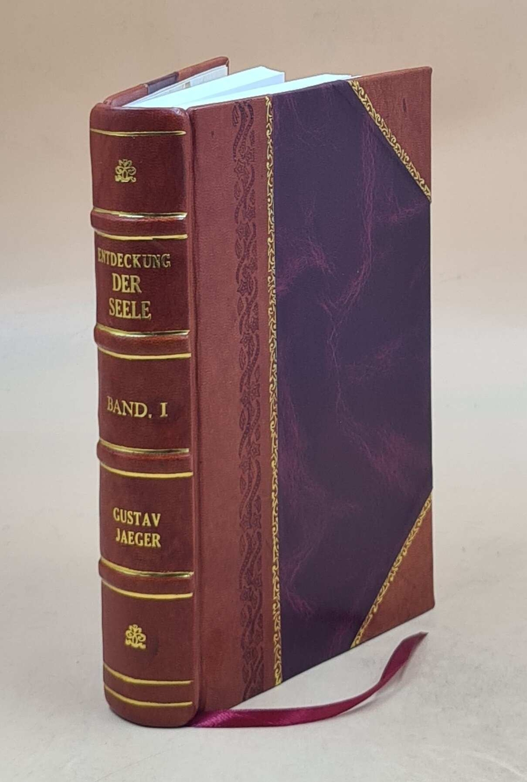 Discovering the Soul Vol 1 1884 Leather Bound by Gustav Jaeger