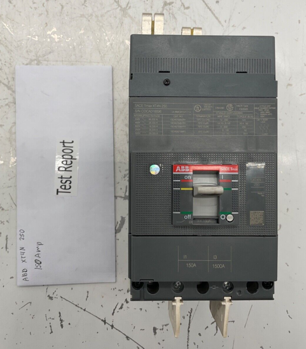 ABB TMAX XT4NU3150AYJ000XXX RELIAGEAR CIRCUIT BREAKER 150 A 3P