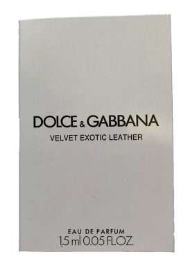 Dolce & Gabbana Velvet Exotic Leather 0.05 oz 1.5 ml EDP Mini Travel Sample Vial