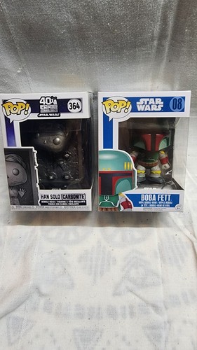 Boba Fett Han Solo Carbonite Funko Pop Vinyl Bundle#08#364 +Protectors Star Wars