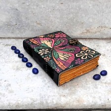 Leather Journal Butterfly Notebook Wedding Gift sketchbook Writing Journal Dairy