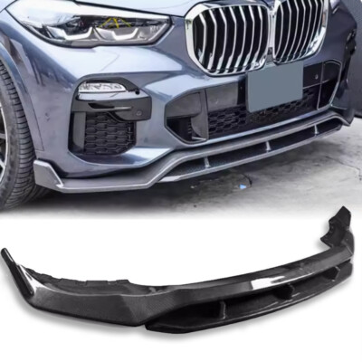 Carbon fiber Front Bumper Lip Splitter Spoiler For BMW X5 G05 M Sport 2019-2023
