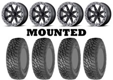 Kit 4 Itp Tenacity Xnr Tires 35x9.5-15 On Msa M31 Lok2 Beadlock Black Wheels Ter