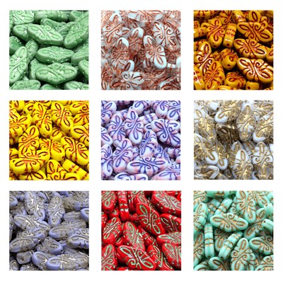 Rutkovsky 111-95018 Arabesque Pressed Beads Czech Glass 19x9mm Size 6 pieces