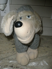 Vintage Tonka 1990 Pooch Patrol Plush Guard Poodle Dog 11" Gray Growling P48A