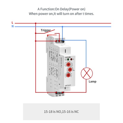 GEYA Extended Multifunction Time Delay Relay Switch 10 Funciton 16A AC/DC12-240V - Picture 9 of 12