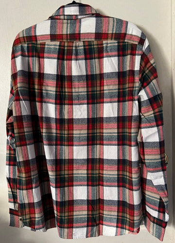 J. Crew - Black/White/Red Plaid Flannel Shirt Classic Fit - Size L - NWT - Picture 2 of 4