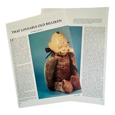 Vintage Billiken Doll Figurine History Article 6 Pages with Photos