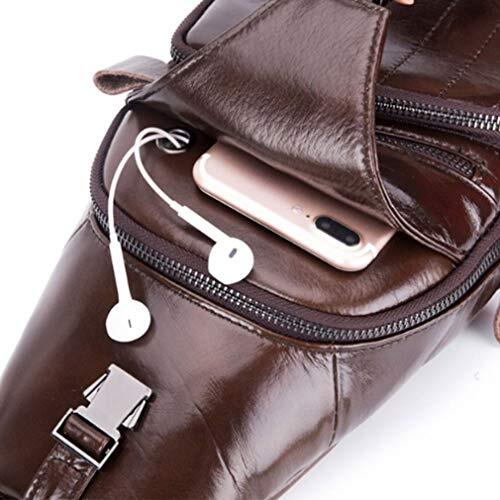 Leather Sling Bag Crossbody Backpack for Men Women Travel  display picture 2