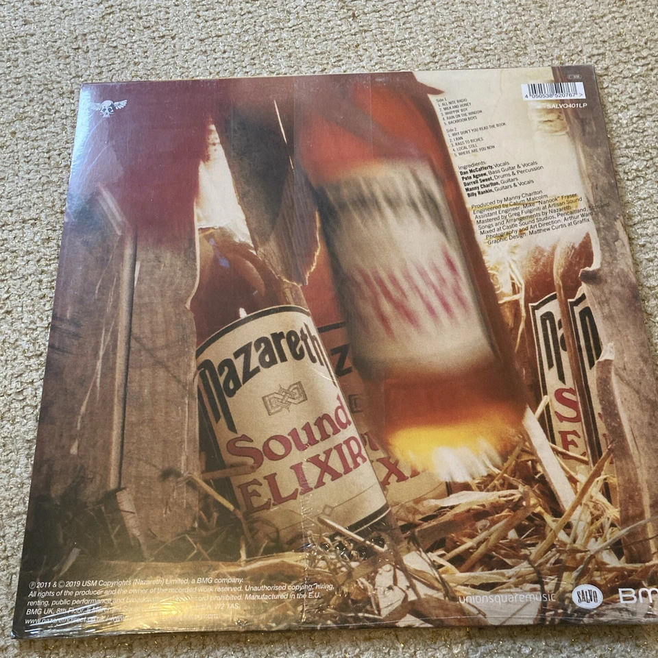Nazareth - Sound Elixir. Remastered Lp In Peach. New And Sealed - Image 3 of 3