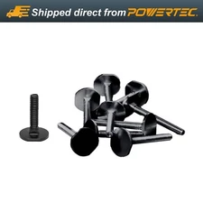 POWERTEC 1/4"-20" Miter T Slider Bolts, 1" Long Zinc Plated Carbon Steel, 10PK