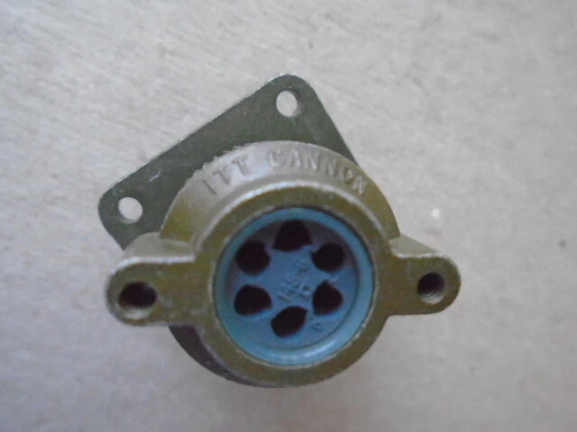 1 EA NOS ITT CANNON ELECTRICAL RECEPTACLE CONNECTOR P/N: MS3100R14S-6P - Image 4 of 4