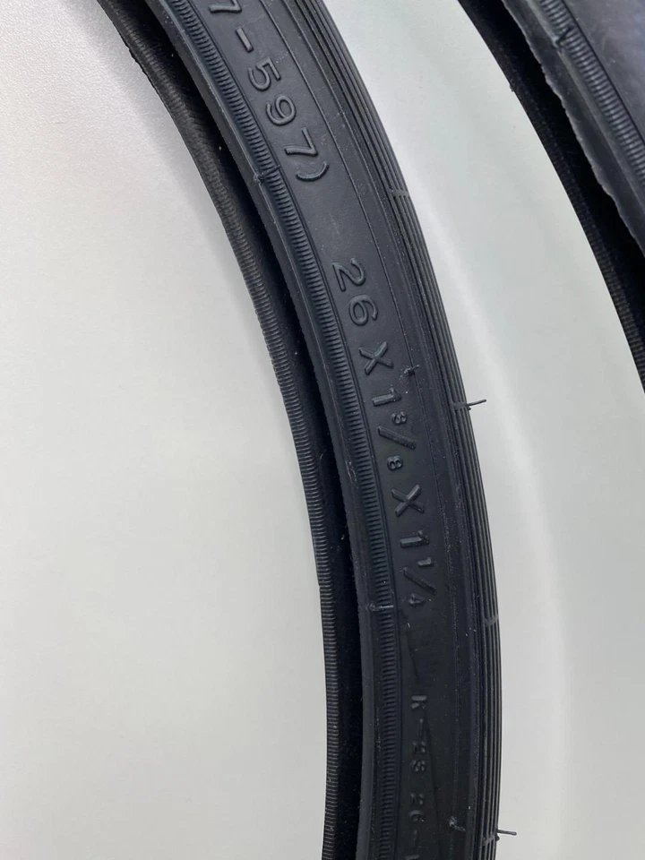 1 PAIR 26 x 1-3/8"-1-1/4" bicycle Schwinn BREEZE pattern TIRES S5 S6 BLACK WALL - Image 2 of 4
