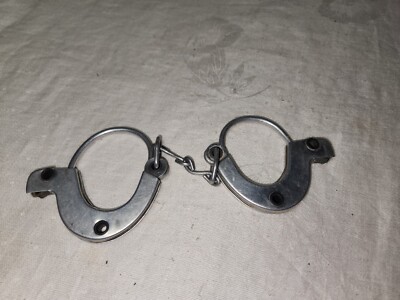 Vintage Children's Toy Metal Handcuffs Aluminum Cops and Robbers