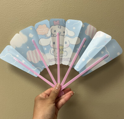 Sanrio Cinnamoroll Blue Dog Waterproof Folding Hand Fan Trinket | eBay