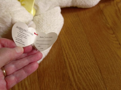 Cuscino Ty Beanie Babies collezione Pals 13" peluche Baba agnello bianco 1996 - Foto 5 di 21
