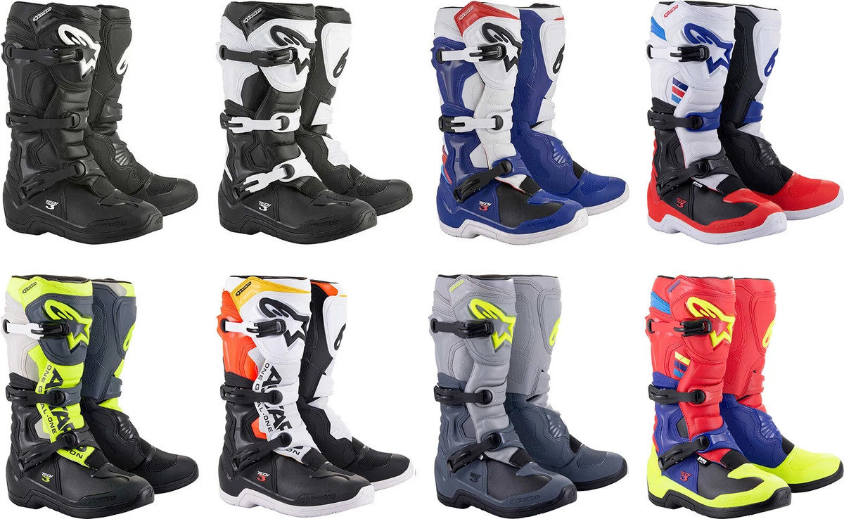 Bottes Cross Enfant Alpinestars Tech 3S Noir Bleu Rose 32 pas cher EMP