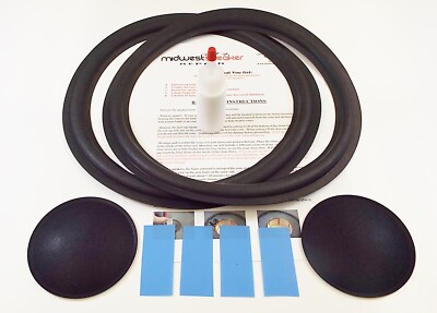 Kenwood JL-600 12'' Woofer Refoam Kit w/ Shims & Dust Caps - Speaker Repair