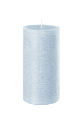 8 x Wenzel Kerzen Rustic Stumpenkerze Größe 110 x 70 mm in der Farbe eisblau