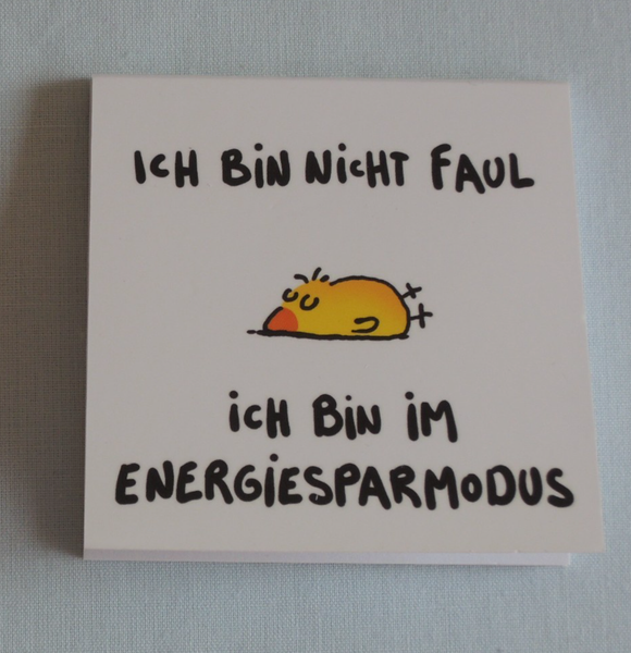 1X Klebezettel Haftnotizen KÜKen . . . Faul 7,2 X 7,2 Cm 50 Blatt Notizzettel-image