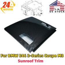 2 Button For Bmw E46 3-series Coupe M3 Carbon Fiber Sunroof Motor Cover Trim