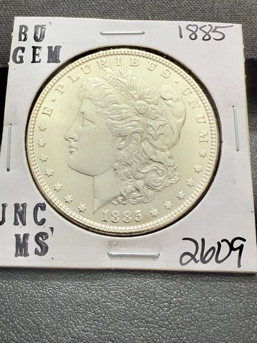 1885 BU GEM MORGAN SILVER DOLLAR UNC MS+++ U.S. MINT RARE COIN 2609
