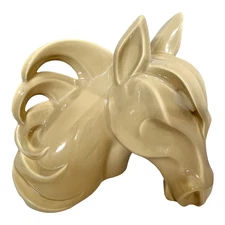 1980s Jaru Pottery California Modernist Mustang Horse Head Ceramic Sculpture