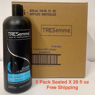 TRESemme Clean & Replenish Shampoo Daily Cleansing, Vita C, Green Tea 28oz 6PACK