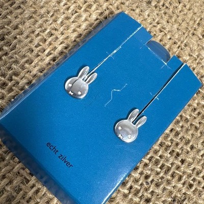 Miffy Silver 925 Sterling Earrings Cute Rabbit Character Jewelry