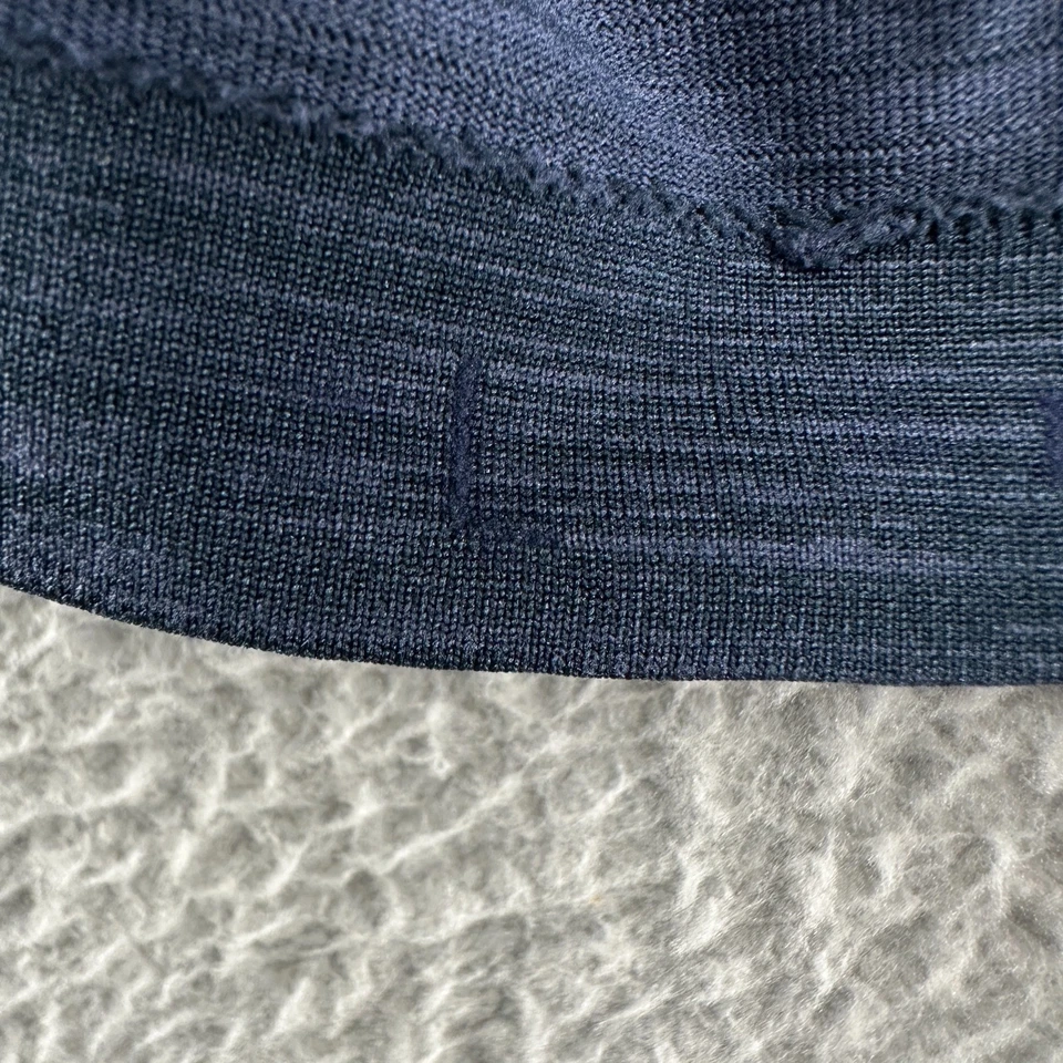 Camisa Lululemon Para Hombres Grande L Azul Metal Vent Tech 1/2 Cremallera Manga Larga Camisa Gimnasio Foto 2 de 4