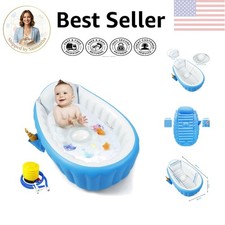 Bañera inflable de PVC duradera para bebé con bolsillo lateral - perfecta para bañarse
