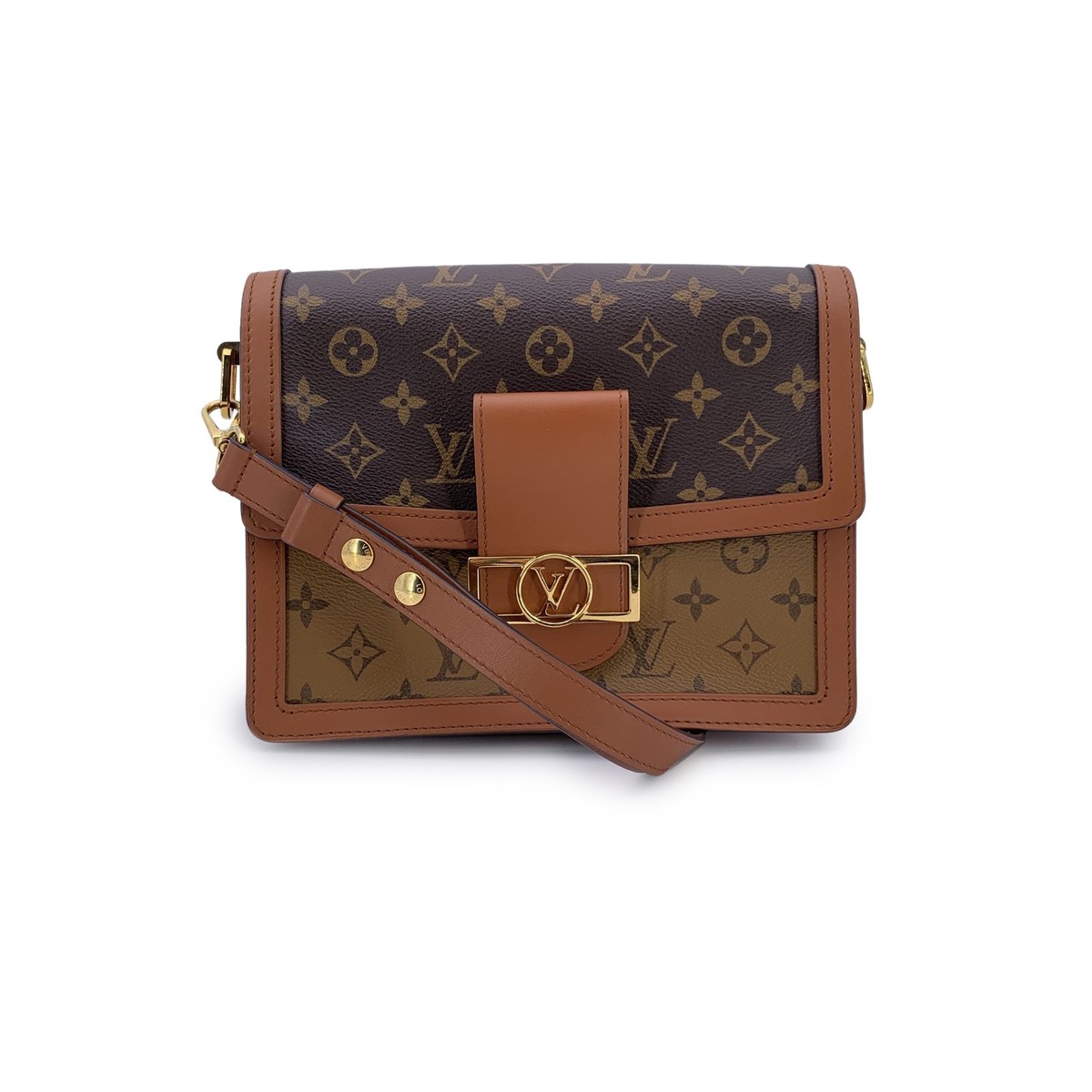 Authentic Louis Vuitton Monogram Reverse Dauphine MM Shoulder Bag