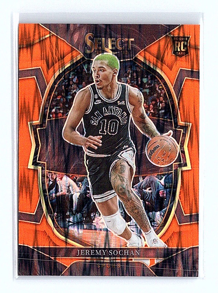2022-23 Panini Select Orange Flash Jeremy Sochan #86 Rookie Card RC