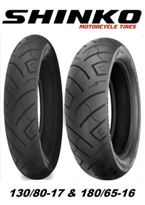 SHINKO 777 TIRE SET 130/80-17 & 180/65-16 HARLEY ROAD KING ELECTRA GLIDE ULTRA