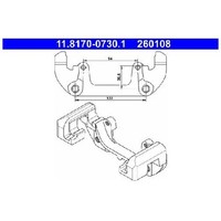 Halter Bremssattel Vorne FüR BMW Z3 E36 3.0 00 Bis 02 ATE Neu Teil