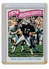 1975 Topps Football #458 Ken Stabler 1974 Highlights Oakland Raiders HOF EX-MT C
