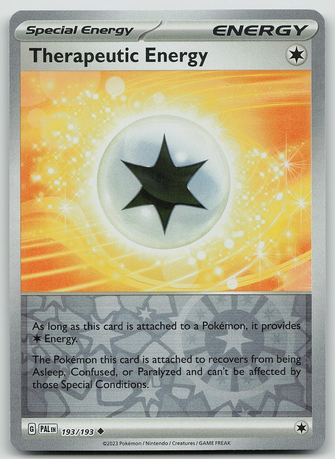 Pokemon Therapeutic Energy 193/193 Paldea Evolved Uncommon Reverse Holo NM