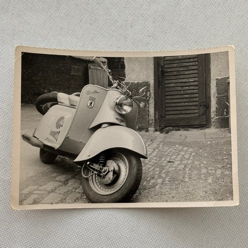 Vintage Scooter Photo Photograph Print Unidentified