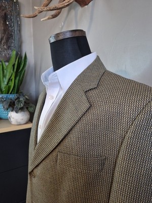  Jack Victor Mens Silk Wool Sports Coat 43R Olive Multi Canada 3 Button