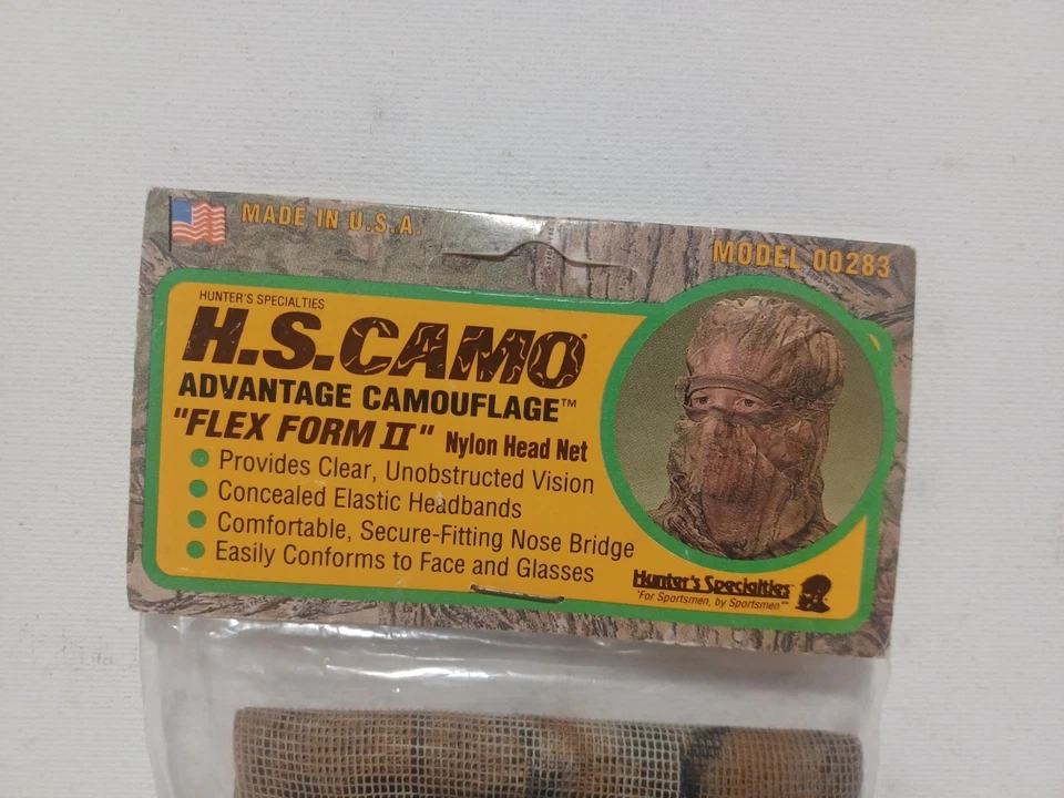 New NWT NOS Vintage 90's 1994 H.S. Camo Flex Form II Nylon Head Net For Hunting - Image 2 of 4