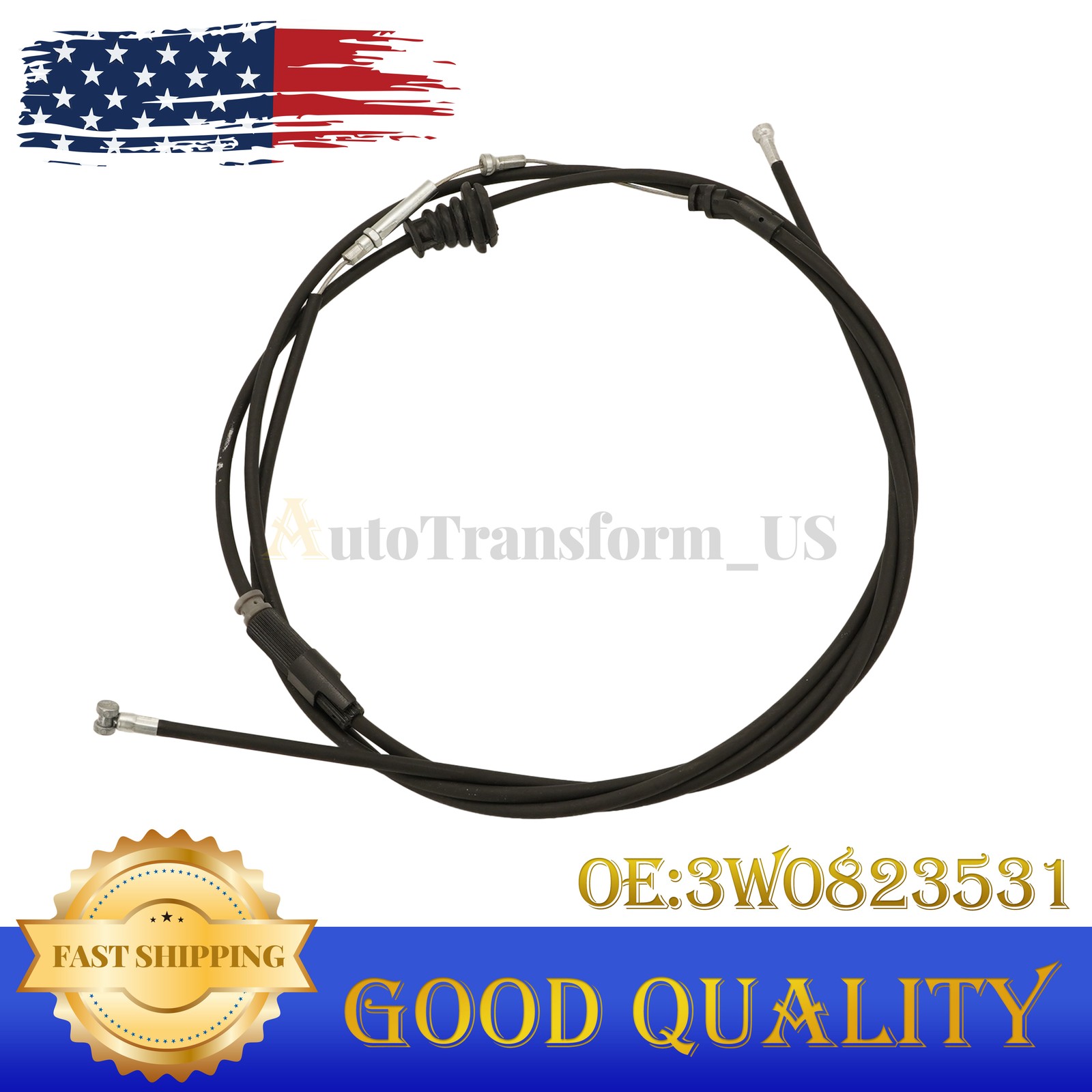 Front Hood Unlock Cable For Bentley Continental GT GTC Flying Spur 3W0823531 US