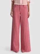 Women Alice  Olivia Straight Rhinestone Denim Wide Leg Pants