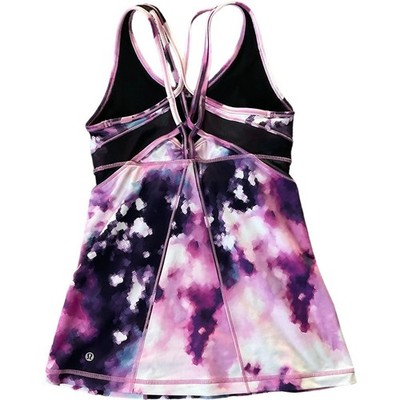 EUC Lululemon Strap It Like It's Hot Tank Blooming Pixie Multi/Black Bra Tank 6
