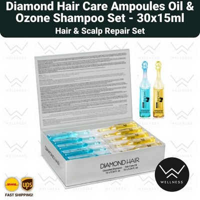 Diamond Hair Care Ampoules Oil & Ozone Shampoo  Set 30x15ml Keratin