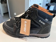 HI-TEC Męskie "Dri-Hi Light" Czarne skórzane / nylonowe buty turystyczne Rozmiar 12.5 (NOWE Z METKĄ)