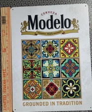 16x12 Modelo Especial Mexican Metal Bar Sign Beer Reproduction Talavera Tile