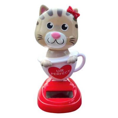 Funny Solar Powered Cat Dancing Toy For Table Desk Home Car Xmas Decor Gift